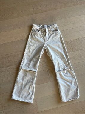 Bershka White Wide-Leg Jeans